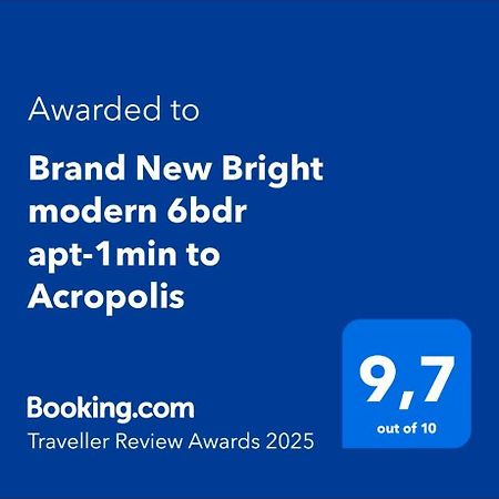 Brand New Bright Modern 6Bdr Apt-1Min To Acropolis Athen Eksteriør billede